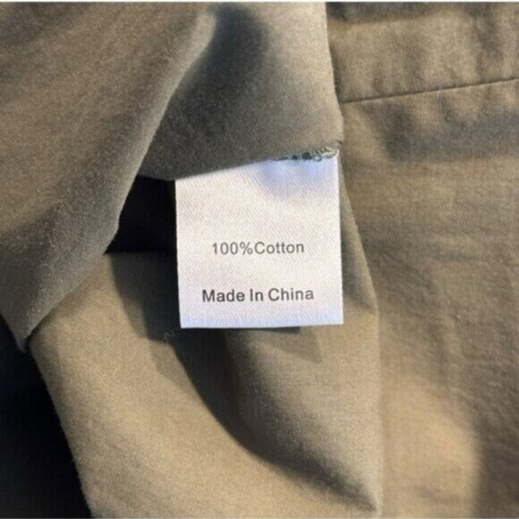 Tuckernuck Cameran Army Green Collared A-Line Midi Shirt Dress Size M NWT - Picture 11 of 12